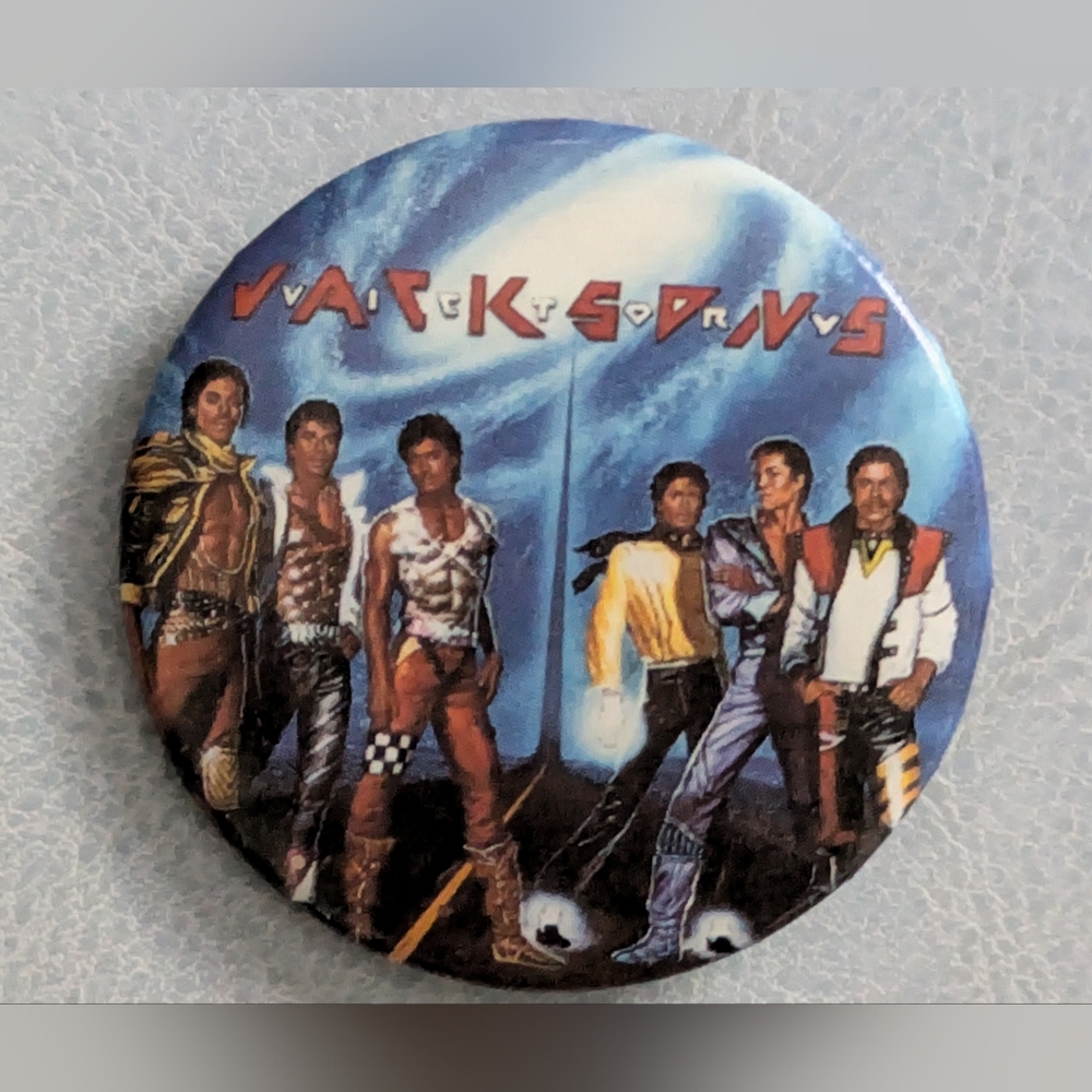 Vintage Jackson 5 Victory Tour Collector’s Button Pin 1984 Michael Jackson 1.75”